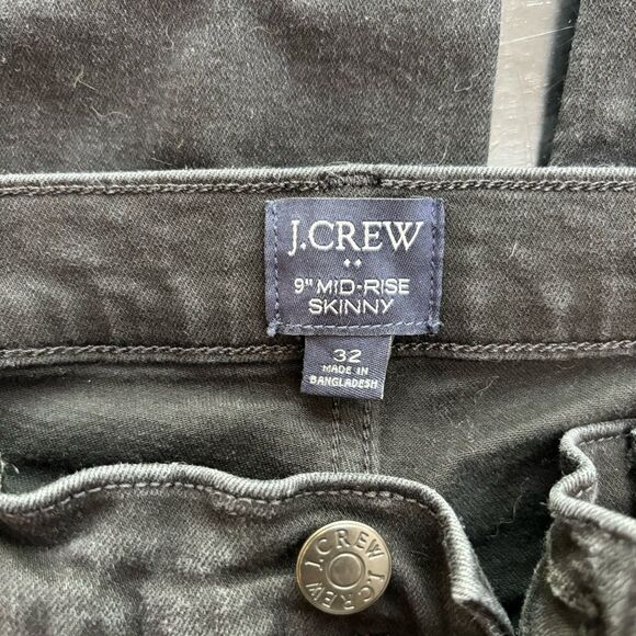 J. Crew 9” mid-rise skinny black jean woman’s size 32 - Picture 2 of 5